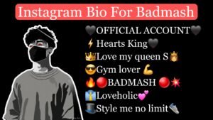 Badmashi bio for instagram